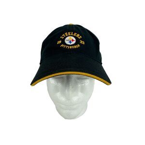 VTG Pittsburgh Steelers 1933 Reebok Vintage Collection Strap Back Black Cap‎ Hat